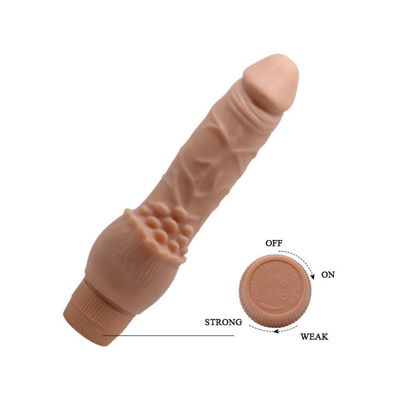 Realistyczny penis z wypustkami do łechtaczki 19cm